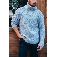 2021 Sweater High Collar Needle Men's Sweater